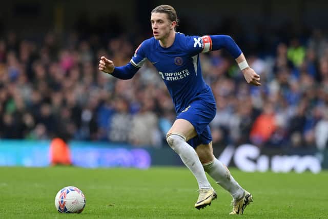 Chelsea's Conor Gallagher in action during FA Cup win over Leicester