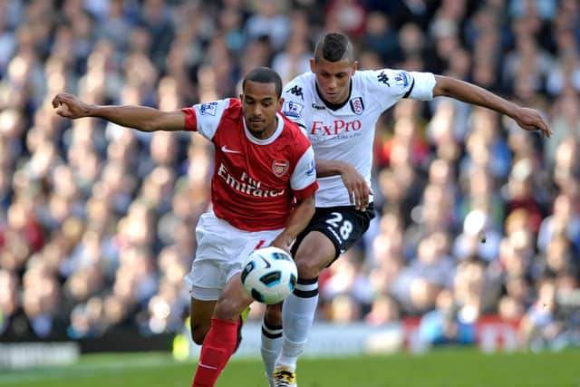 Matthew Briggs in action for Fulham.