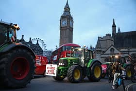 Tractor protest outside Houses of Parliament