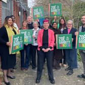 Green Party mayoral candidate Zoë Garbett at her campaign launch