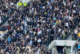 Some Spurs fans turned their back on the game in support of the Save Our Seniors campaign.