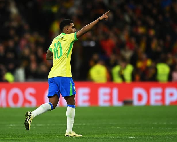 Rodrygo has 22 appearances and five goals for Brazil since 2019.