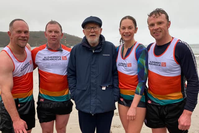 Ruth Wilson pictured with her dad Nigel and brothers Sam, Toby and Matt
