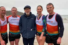 Ruth Wilson pictured with her dad Nigel and brothers Sam, Toby and Matt