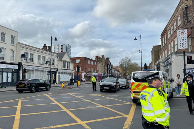 A crime scene is in place in Tottenham after a fatal stabbing.
