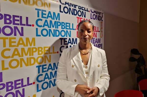 Independent mayoral candidate Natalie Campbell at campaign launch
