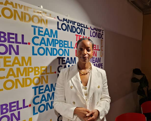 Independent mayoral candidate Natalie Campbell at campaign launch