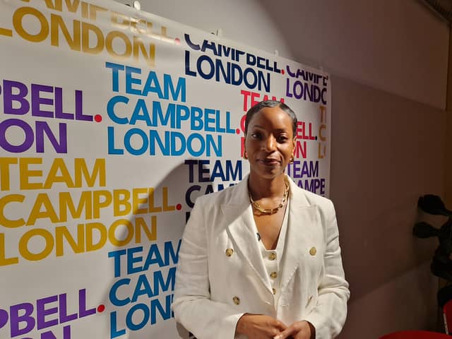 Independent mayoral candidate Natalie Campbell at campaign launch