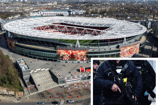 The Met says it has a “robust policing plan” in place ahead of Arsenal’s game against Bayern Munich.