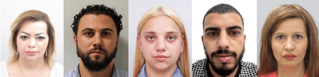 Galina Nikolova, 38, Stoyan Stoyanov, 27, Tsvetka Todorova, 52, Gyunesh Ali, 33, and Patritsia Paneva, 26, used the benefits system “like a cash machine”. 