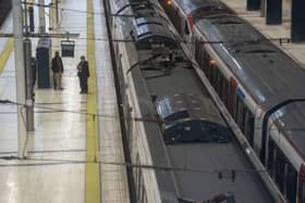 A platform at Liverpool Street train station. 