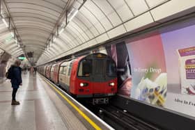 A London Tube train.