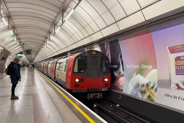 A London Tube train.