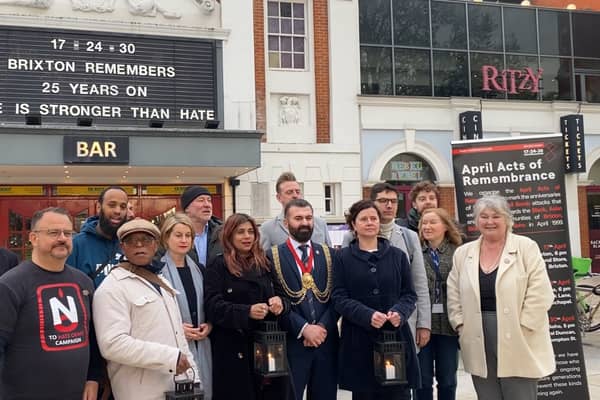 A memorial event was held in Brixton to mark 25 years since the nail bombings.