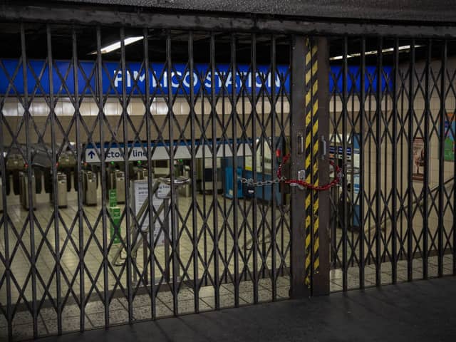 Pimlico station was closed on Friday morning due to industrial action