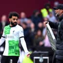 Salah appeared to lose his cool when speaking with Klopp before coming on.