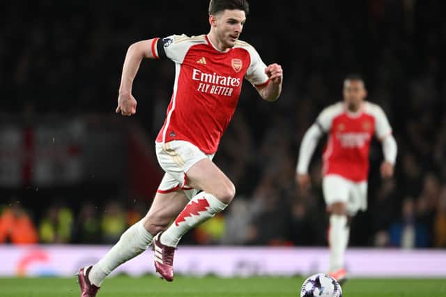 Declan Rice has six goals in 35 appearances for Arsenal this season