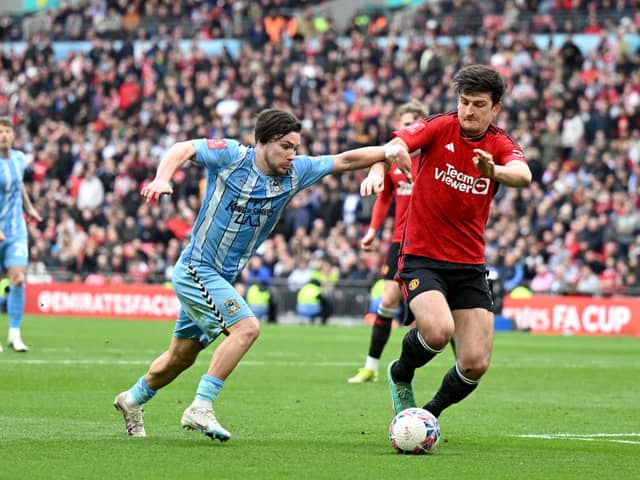 Coventry's Callum O'Hare in action during the FA Cup semi-final