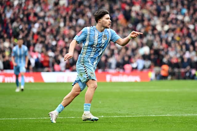 Callum O'Hare scored his side's second goal in FA Cup semi-final against Manchester United