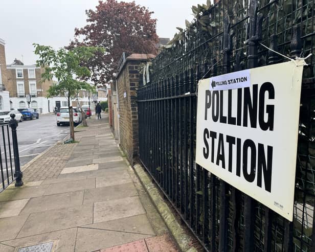 A London polling station on May 2 2024.