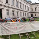 Tents pitched on campus at UCL. Credit: Prof Hanna Kienzler
