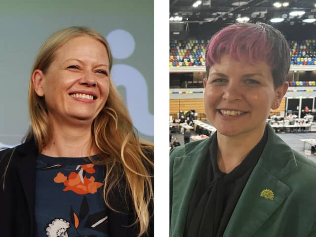 The Green Party's Sian Berry and Zoe Garbett.