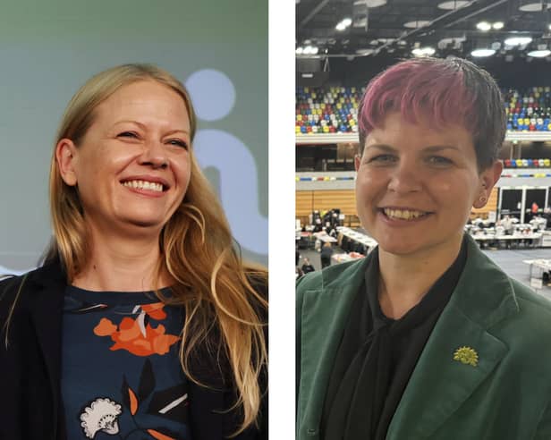 The Green Party's Sian Berry and Zoe Garbett.