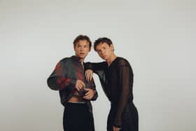 Martinus (left) is a big Chelsea fan and competes in Eurovision this weekend.