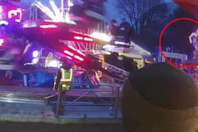 Mother-of-eight Mrs Ali, who was 45 at the time, was on the ride with her daughter and 'screamed for help' whilst clinging on for some time before being ejected. 