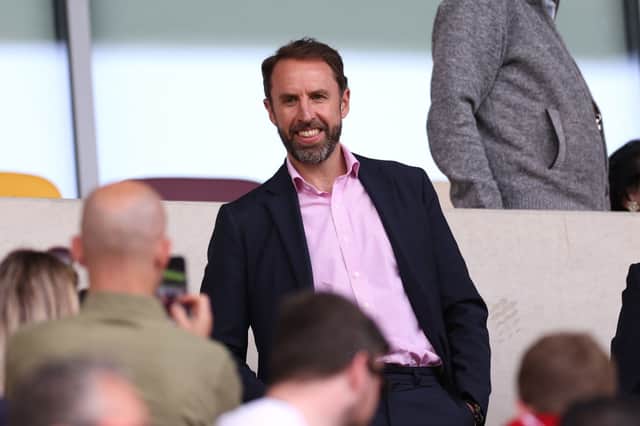 England manager Gareth Southgate at Brentford v Newcastle. Credit: Getty