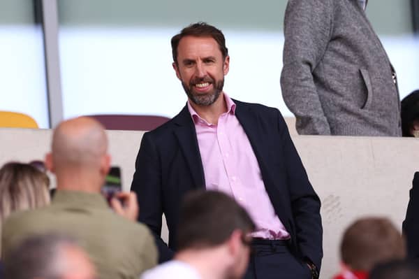 England manager Gareth Southgate at Brentford v Newcastle. Credit: Getty