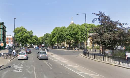 The collision occurred at Cambridge Heath Road in Bethnal Green.