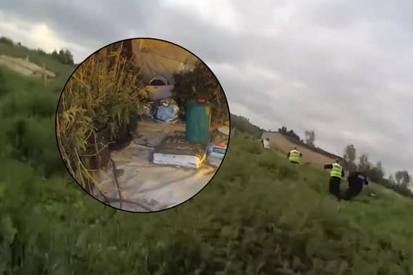 Sting operation: Police chase through field of nettles