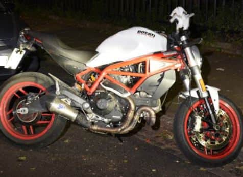 Police have released an image of the motorbike used in the shooting