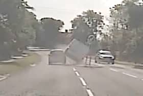 Aaron Drummond crashed into a car and bollard whilst driving dangerously in a white transit van when being chased by police. 