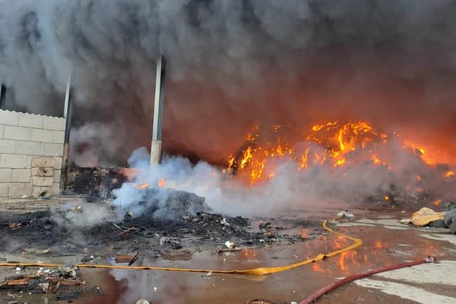 The fire broke out at a waste recycling centre in Edmonton