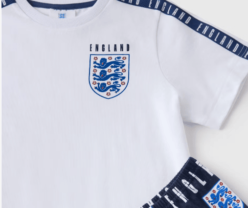 Kids England pajama set by Matalan