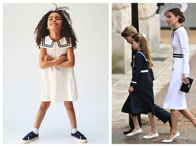 There are plenty of Princess Charlotte high street sailor style dresses available on the high street such as this Cotton jersey sailor dress £9.99 from H&M