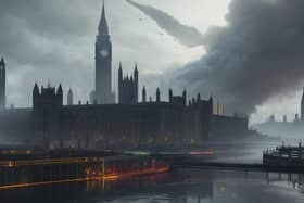 AI predictions show what impact climate change could have on major British cities. Photos via NightCafe