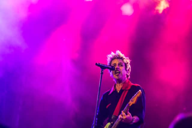 Billie Joe Armstrong arrives with Green Day in the UK later this week, kicking off their "Saviors" tour with a performance in Manchester before their headline slot on Sunday at the 2024 Isle of Wight festival (Credit: Gina Wetzler/Getty Images)