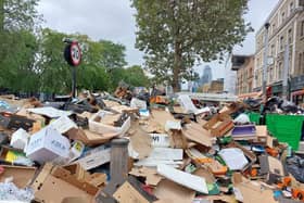 Piles of rubbish during the Tower Hamlets bin strike last year