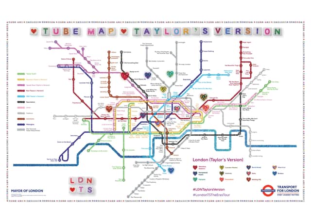 TfL has created a special 'Taylor's version' Tube map