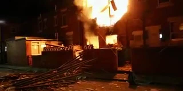 Willington property on fire after house explosion.