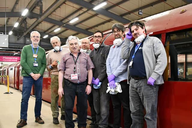 Volunteers, curators and London Underground worked to get the train back on track