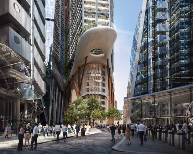 The proposed building would include amenities such as a public garden terrace at level 11.