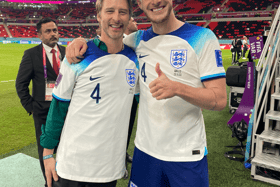 Chesney Hawkes with West Ham legend Declan Rice.