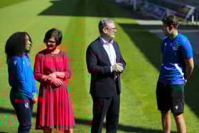 Labour leader Sir Keir Starmer and Thangam Debbonaire at Bristol Rovers.