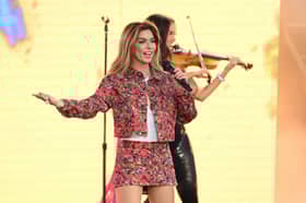 Shania Twain performs on stage at BST Hyde Park