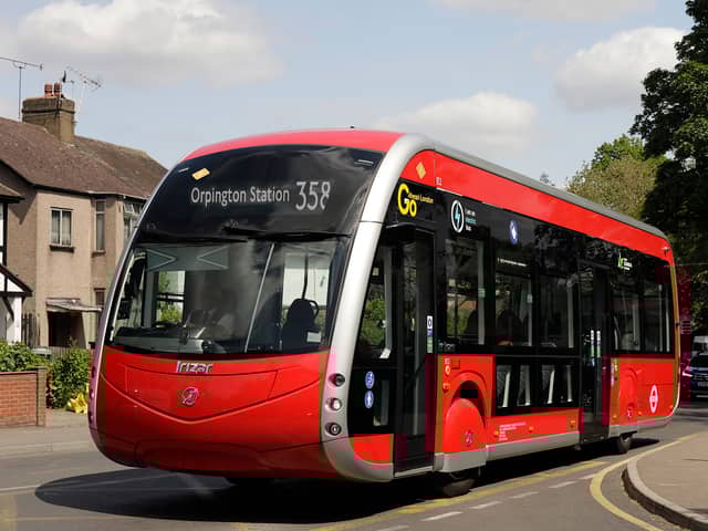 One of the new Tram bus, which will soon operate on Route 358