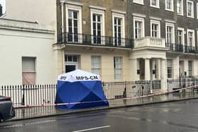A crime scene has been set up on Taviton Street in Camden